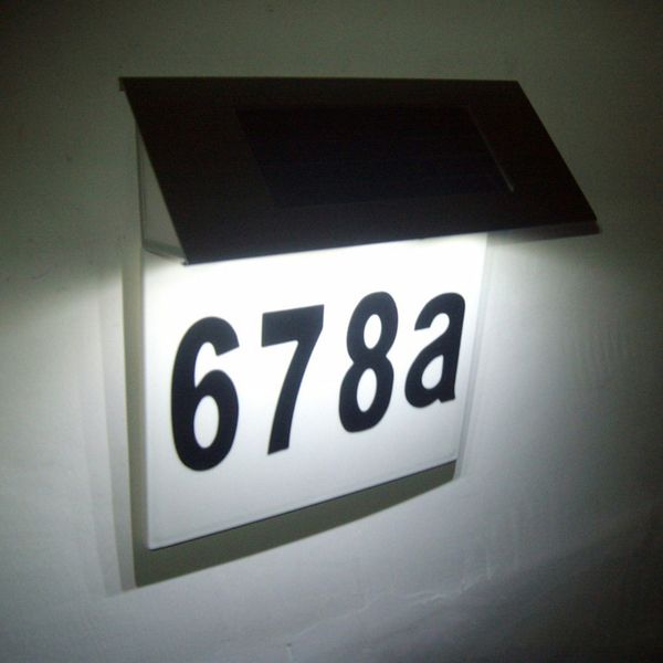 

solar house number lights address numbers plaque lamp door number lights wall mount for door fence mailbox
