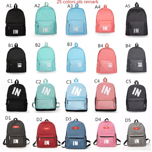

stock pink black backpack 25 design casual backpacks teenager student schoolbag travel bags knapsack 16x11x14 inch fast shipping