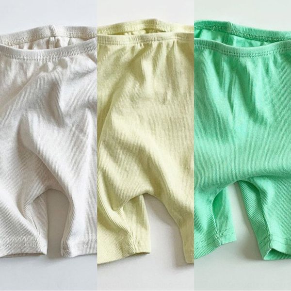 

baby clothes pure cotton tight pants candy tight pants pp leggings men's and women's baby candy color simple elastic five-leggings, Blue