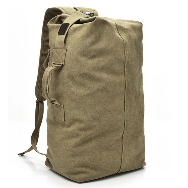 

outdoor bags large capacity travel backpack tactical army rucksack men women canvas climbing camping sports bucket shoulder bag