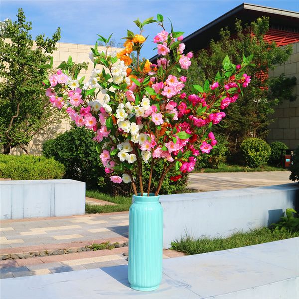 

3pcs/lot wholesale home wedding arch 4 forks decorative colorful flower chinese begonia silk flower decorative simulation plants