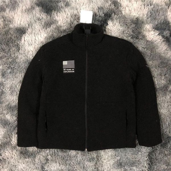 

winter coats women lamb jackets solid face letters printed warm, Black;brown