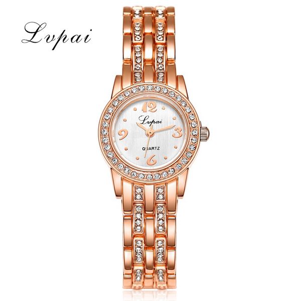 

lvpai brand women luxury bracelet watch fashion simulated diamond alloy quartz wristwatches ladies watches women dress watches, Slivery;brown