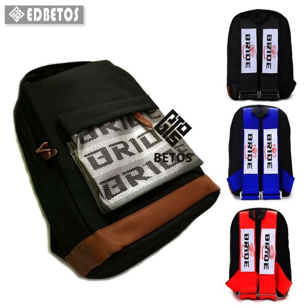 

edbetos jdm racing style bride fabric backpack bride seats fabric material backpack auto school bag bag