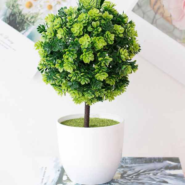 

искусственный поддельный цветок растение в горшке бонсай партии сад домашнего декора 2019