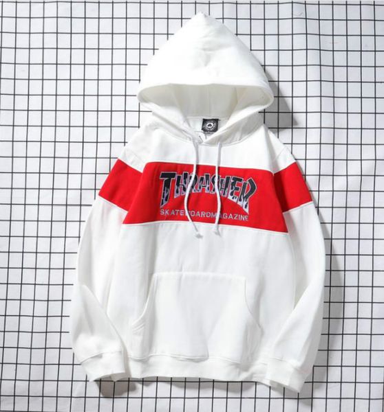 

thrasher 20ss/мужские женщины дизайнер в европе с капюшоном вязаный роскошные звезды с брюками свитер урожай с обуви толстовка с капюшоном x, White;black
