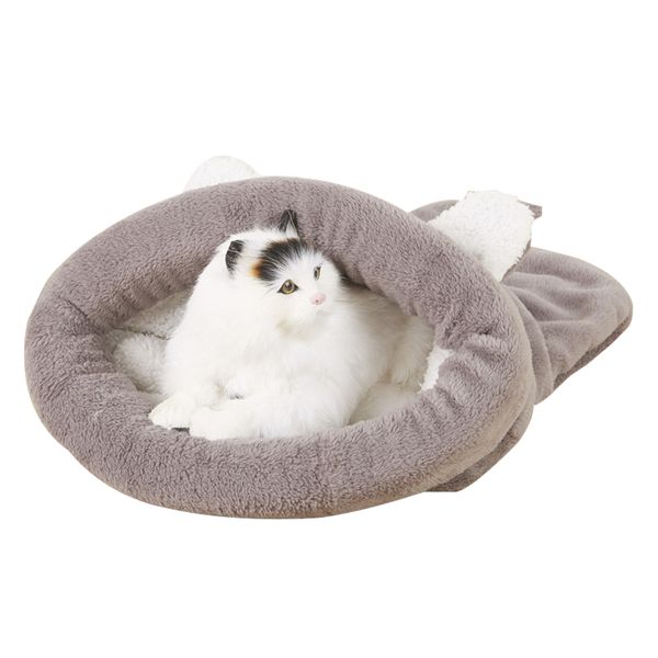 

pet dog house bed cat sleeping bag warm coral fleece cat sleeping bag bed for puppy small dogs pets mat kennel house