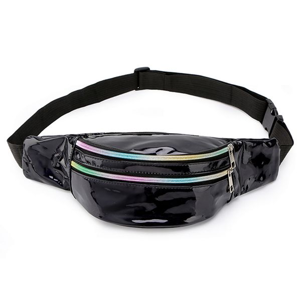

new fanny pack pink girl bag waist bag women travel handbags beach shoulder secret laser heuptas holographic pouch belt