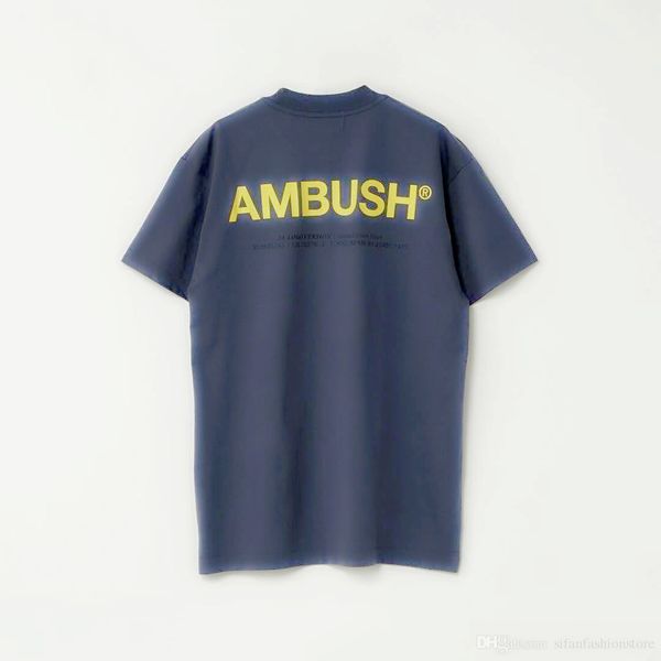 

19ss ambush t shirt 3m reflective 1:1 high street hip hop cotton tees xxxtentacion ambush ab tshirt new arrival, White;black