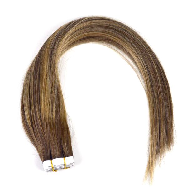 Labeh Tape In Hair Extensions Straight Multi Color Chocolate4 27 4