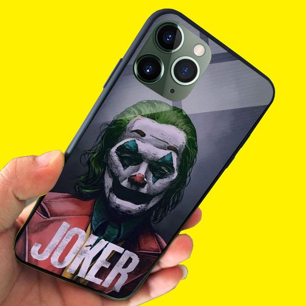 

Comic JOKER Клоун Закаленное стекло Мягкий ТПУ телефон чехол для Iphone XS 11Pro Max Samsung Galaxy note