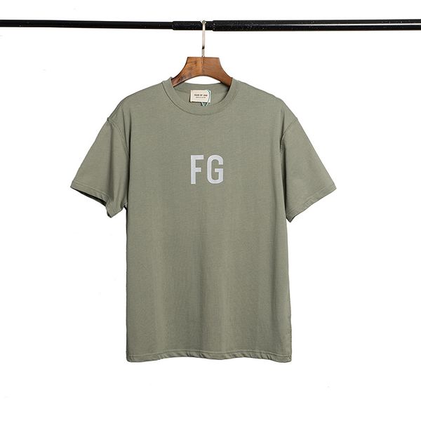 

fear of god fog essentials brand designer men women t-shirt fashion print tees short sleeve 911, White;black