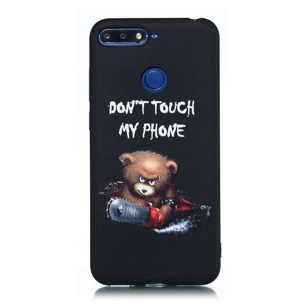 

for huawei honor 7a/honor 7c case back cover soft tpu matte painting owl feather formula color dog boxing cat easy bear