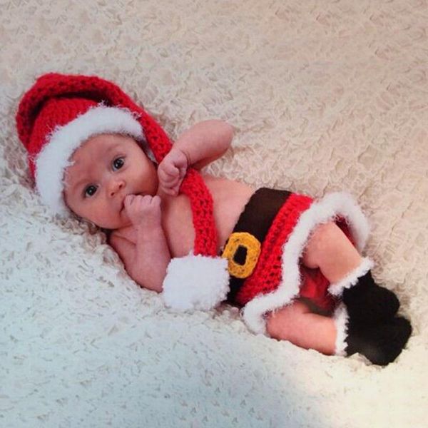 

kids designer clothes christmas girls p prop crochet knit baby outfits set for newborn boys and girls accessorie, Blue