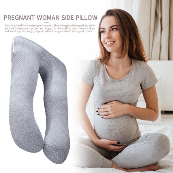 

u shaped pregnant women sleeping support pillow striped increase pillow width pregnancy side sleeper multifunctional