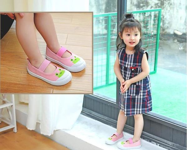 

2020 new spring autumn baby girl shoes kids canvas shoes children's casual sneakers candy color flowers for girls animal cartoon, Black;red