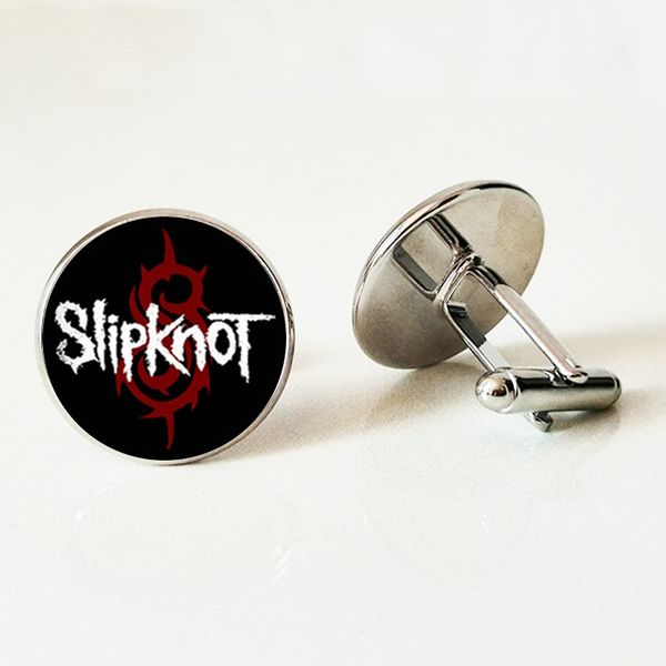 

new slipknot cufflinks rock band jewelry glass dome men's shirt cufflinks jewelry, Silver;golden