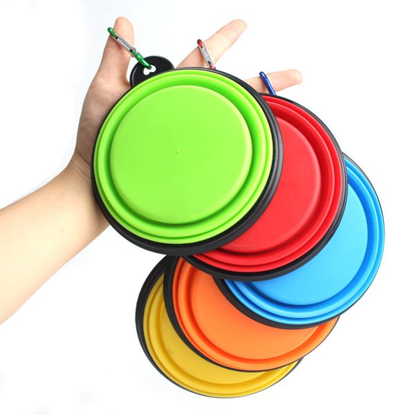 

foldable pet dog cat feeding bowls collapsible silicone pets travel bowls water dish cups feeder for dogs cats
