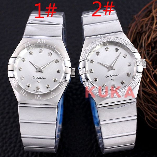

fashions lovers watch icedout constellation 123.20.24 women casual watches lady quartz movement fashion dimond ladys wristwatche, Slivery;brown