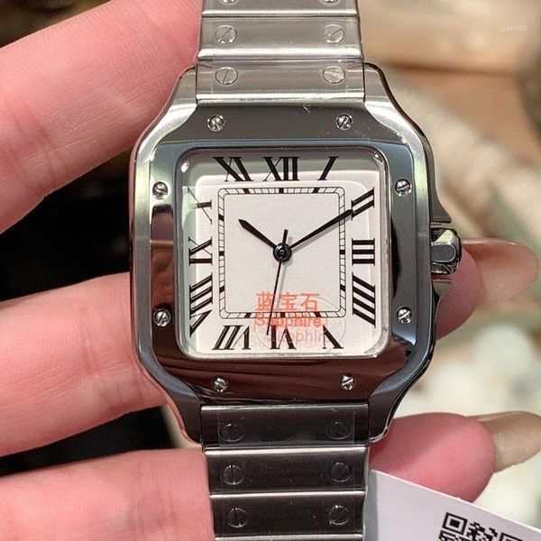 

women watches quartz movement 35mm 316l stainless steel watchcase v12 sapphire glass mirror1, Slivery;brown
