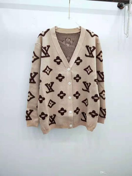 

922 2019 осень бренд же стиль свитер кардиган v образным вырезом с длинным рукавом мода женская одежда qina, White;black