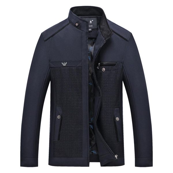 

2017 new style autumn clothing middle-aged men jacket thin business casual stand collar jacket men's coat daddy clothes men's, Black;brown