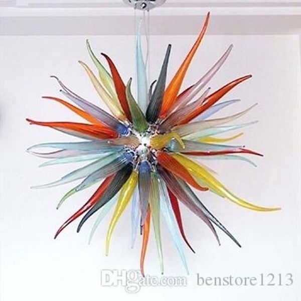 

100% mouth blown borosilicate murano glass chandelier pendant light small art stair light glass lamps wholesale