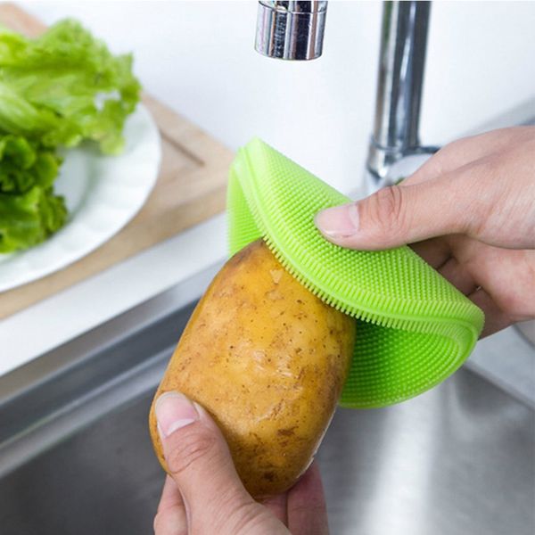 

silicone dish washing kitchen accessories brush bowl pot pan wash cleaning brushes cooking tool cleaner sponges scouring