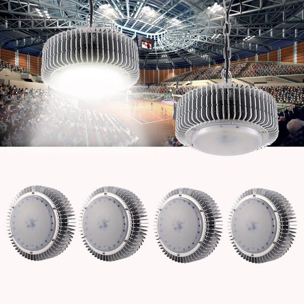 

fast shipping led high bay light heat sink 100w 200w industrial lighting hang high bay light new reflector design