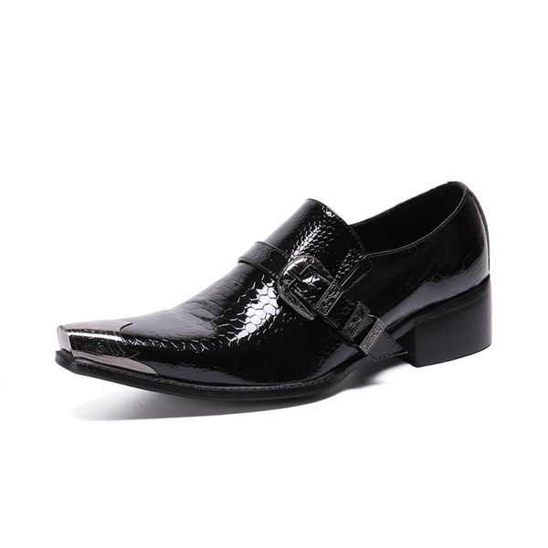 

pointed toe platent leather men shoes black height increase men's wedding shoes male fashion party dress size 37-47