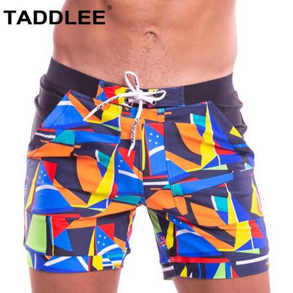 

taddlee brand mens swimwear swim surf board boxer trunks briefs bikini pocket gay long swimsuits bathing suits quick drying