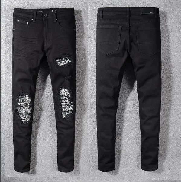 

мђжкие длинне бѬки ип-оп джин  пѬином printd zipper 2019 нове модне наѬд  за Blue