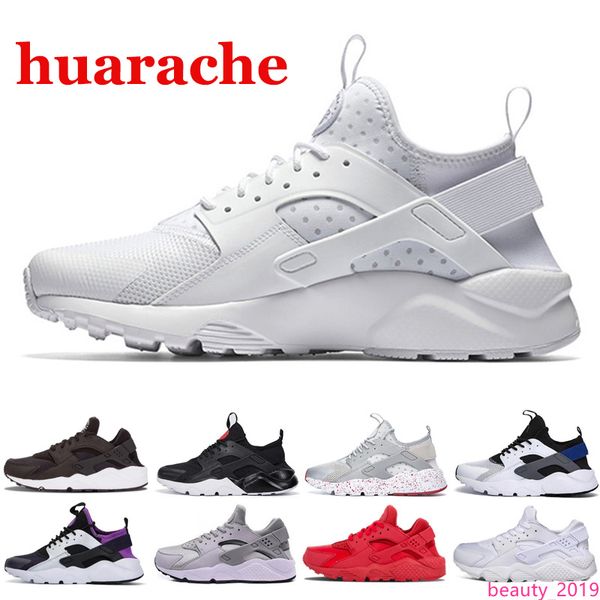 

new 2020 men women huarache 1 4.0 running shoes triple black white red huaraches ultra br outdoor casual sneakers 36-45