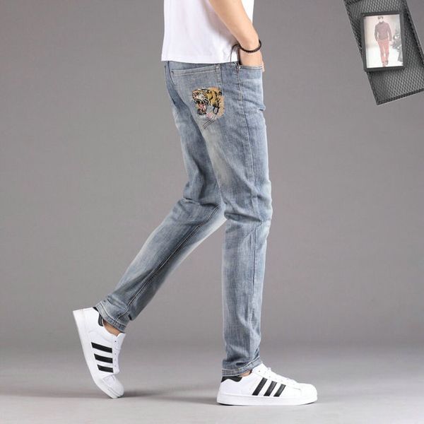 

2020gg jeans mens alphabet pattern jeans designer casual fashion luxury jeans, spring and autumn w28-38 new product recommendations, Blue