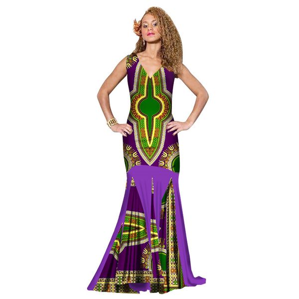 2019 vestidos africanos para as mulheres novo Design dashiki mulheres vestido longo e reto dashiki plus size evening party dress 6xl 7xl WY1409