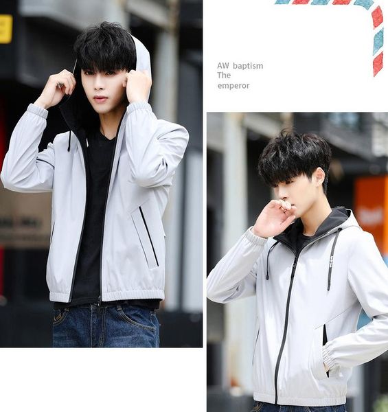 

luxury jacket designer thin hooded slim style jackets youth casual stylish coat plus size m-5xl long sleeve men clothes, Black;brown