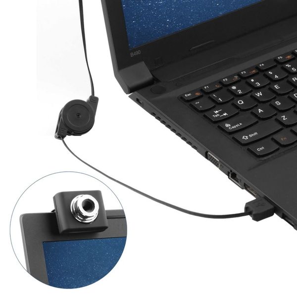 

1pc mini usb 5m retractable clip webcam web camera lap100% wholesale drop shipping