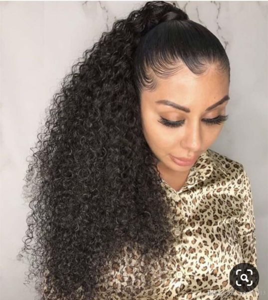 Drawstring Afro Kinky Indian Ponytail For Black Women Clip In Hair