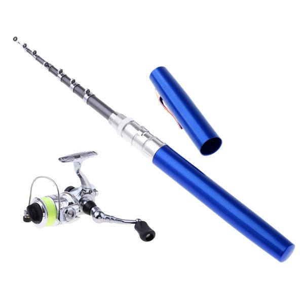 

mini portable pocket pen size fishing rod and spinning reel combos