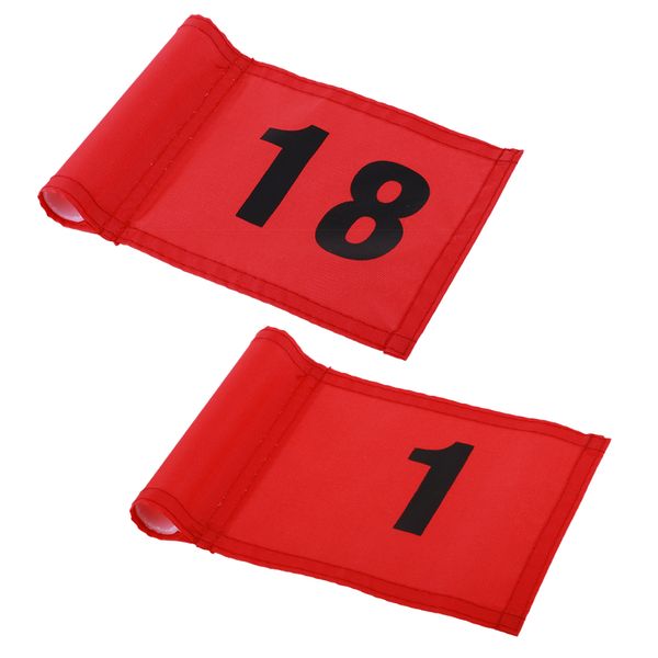 

2 x assorted colors golf practice putting green flag golf target flag banner