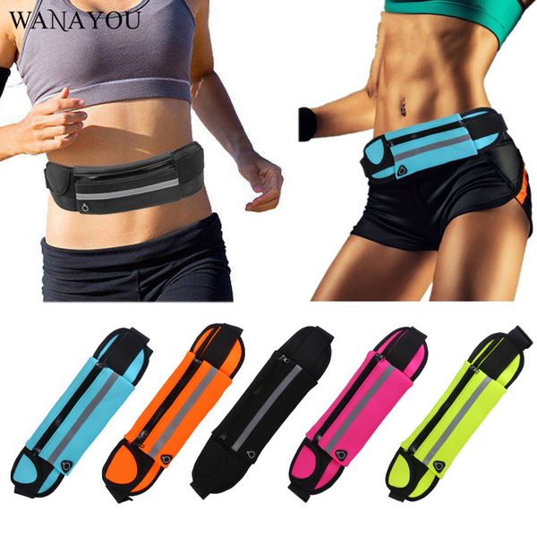 

waterproof running waist bag, sports cycling portable gym belt bag, women men outdoor jogging fitness sport phone bag