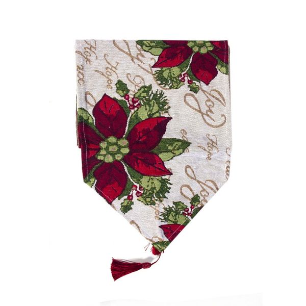 

christmas decoration bed table runner polyester cotton letter table flag tablecloths party decoration
