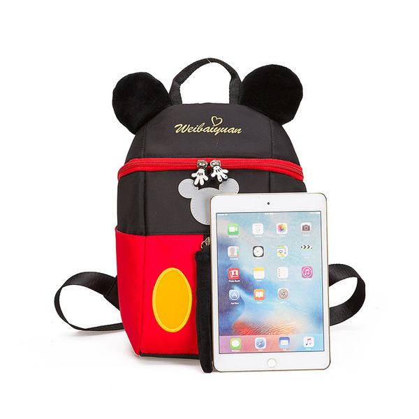 

3-7 yrs kids backpack plush new children's school bag kindergarten boy cute baby minnie mickey cartoon backpack