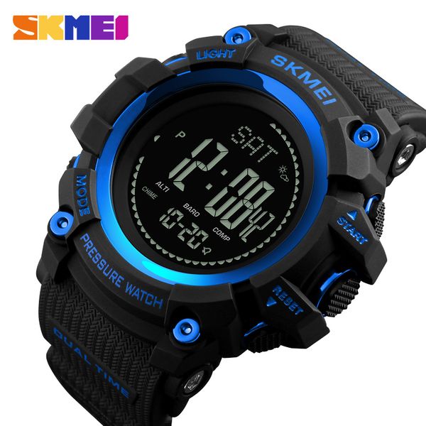 

skmei men's sports watches s compass pedometer calories men watch digital waterproof electronic wristwatches male, Slivery;brown