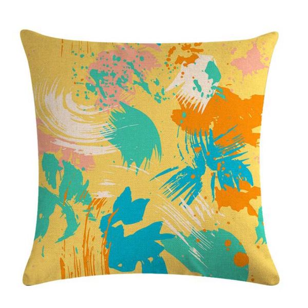 

cushion/decorative pillow cover personalized graffiti painting linen cushion decor bedding case home housse de coussin