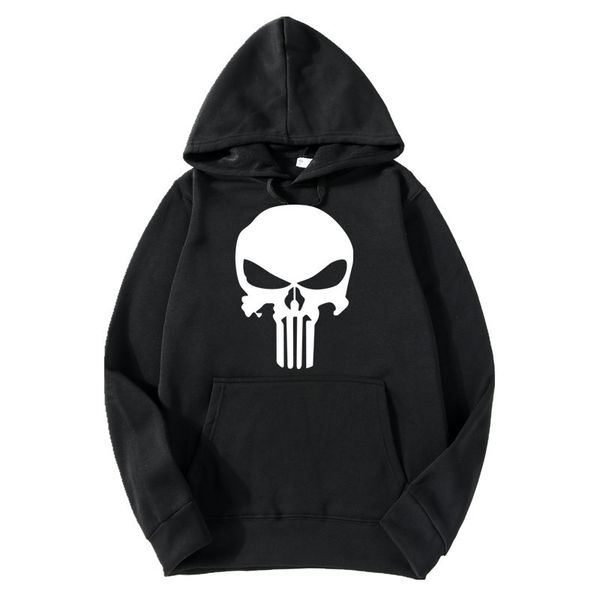 

hoodie new men hoodies casual hoodie for men sport outdoor running sweatshirt cotton blend hooded long sleeve loose skulls print m-3xl, Black