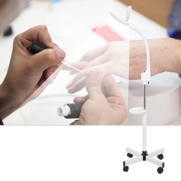 

manicure vacuum cleaner led tattoo lamp nail art lamp omni-directional wheel adjustable cold light magnifier nail art, Silver