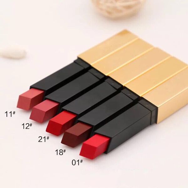 

Famou brand gold tube the lim rouge leather matte lip tick color number n1 n9 n12 n18 n21 n23