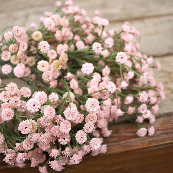 

single white babies breath artificial flowers fake plastic gypsophila diy floral bouquet for wedding home decor