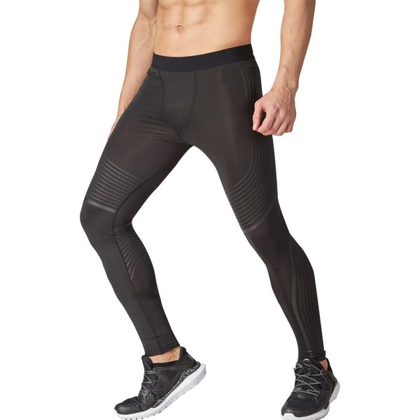 

men compression base layer running pants training leggings fitness gym yoga sports tennis basketball football soccer pant tights, Black;blue